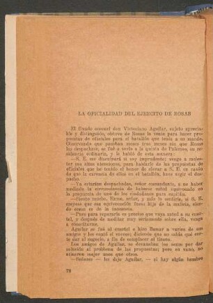 La oficialidad del ejército de Rosas