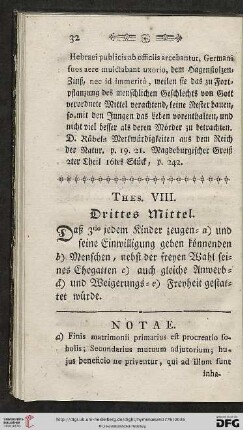 Thes. VIII: Drittes Mittel