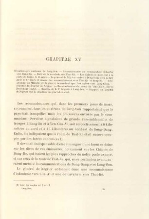 Chapitre XV. Situation aux environs de Lang-Son ...