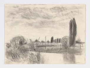 [Landschaft mit Pappeln]