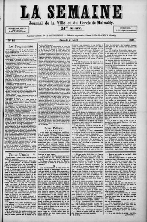 La semaine. 1858-1916