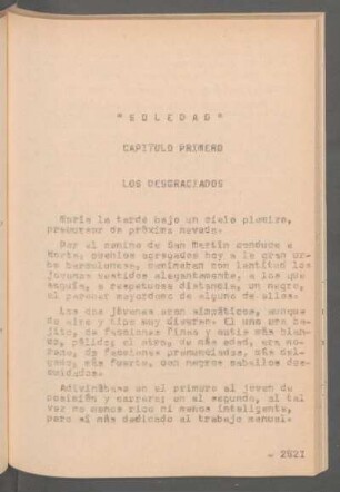 Capítulo primero - Los desgraciados