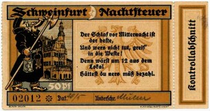 Geldschein / Notgeld, 50 Pfennig, 1923?