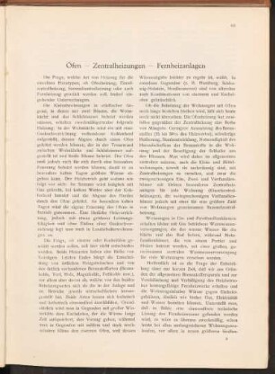 Öfen - Zentralheizungen - Fernheizanlagen