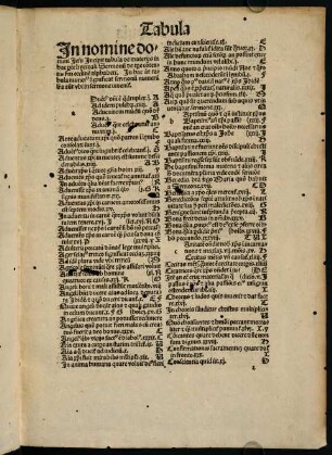 2r-5r, Tabula alphabetica prima parte