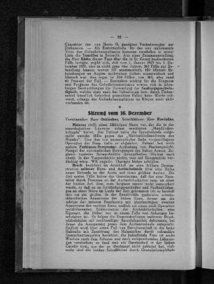 Sitzung vom 16. Dezember