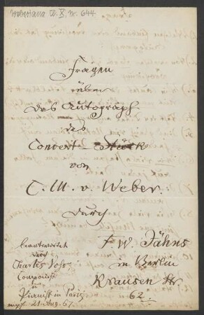 Brief an Friedrich Wilhelm Jähns : 08.1867