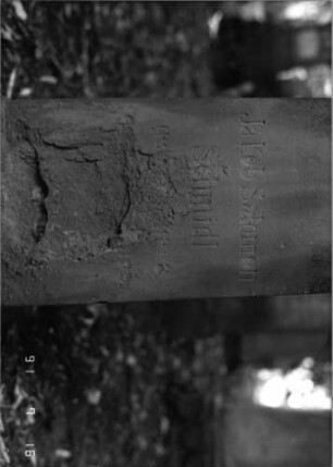 Grabstein 573 [Hahn S. 246 Grab-Nr. 522]: Grabstein 573 (Detailaufnahme) [Hahn S. 246 Grab-Nr. 522]