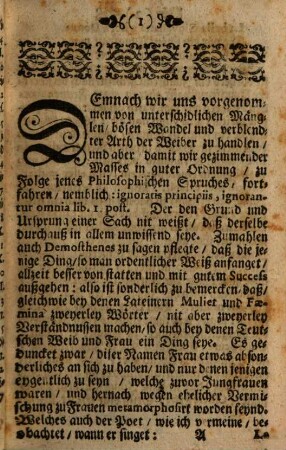 All-erdenkliche, warhaffte Weiber-Mängel