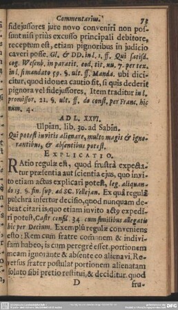 Ad L.XXVI. Ulpian. lib. 30. ad Sabin