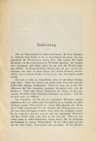 Der Wertgedanke, ein verhülltes Dogma der Nationalökonomie : Kritische Studien zur Selbstbesinnung des Forschens im Bereiche der sogenannten Wertlehre