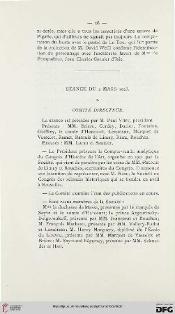 Séance du 2 mars 1923