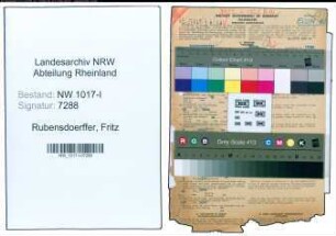 Entnazifizierung Fritz Rubensdoerffer , geb. 21.09.1906 (Betriebsleiter)