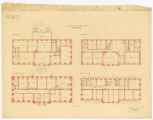 Schloss Erxleben Umbau I: 4 Grundrisse 1:100
