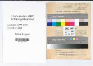 Entnazifizierung Eugen Koss , geb. 16.05.1894 (Arzt)
