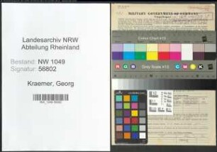 Entnazifizierung Georg Kraemer , geb. 22.11.1914 (Verwaltungsangestellter)