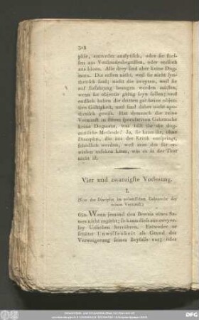 Vier und zwanzigste Vorlesung.