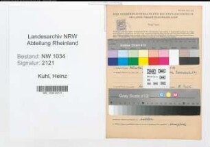 Entnazifizierung Heinz Kuhl , geb. 03.10.1913 (Oberfeldwebel)