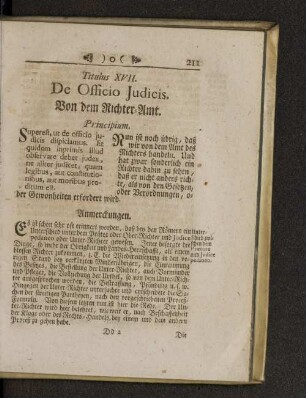 TItulus XVII. De officio judicis.