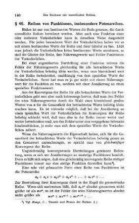 § 46. Reihen von Funktionen, insbesondere Potenzreihen.