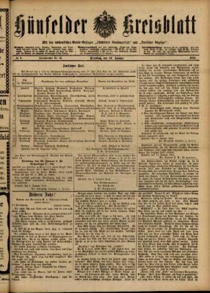 Ausgabe vom Dienstag, den 13. Januar 1914.