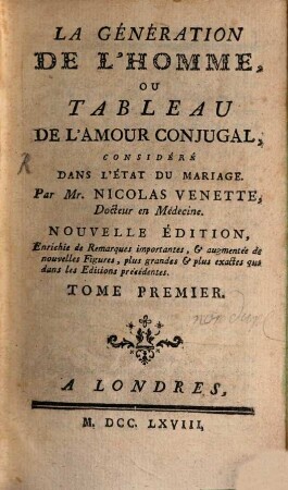 Tableau de l'amour conjugal, 1