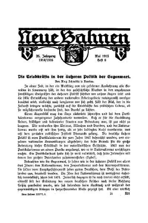 Die Triebkräfte in der äußeren Politik der Gegenwart