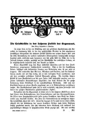 Die Triebkräfte in der äußeren Politik der Gegenwart