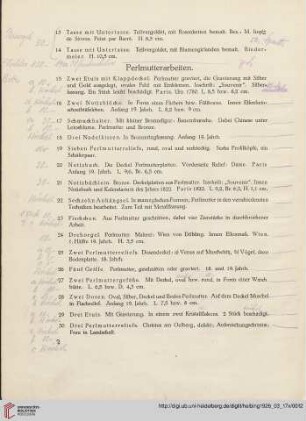 Perlmutterarbeiten (Nr. 15-43)