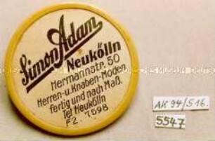 Taschenspiegel mit Werbeaufdruck "Simon Adam Neuköllan"