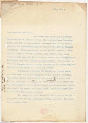 Brief an Emil Kross : 04.03.1911