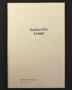 Wrugeregister der Stadt Lemgo