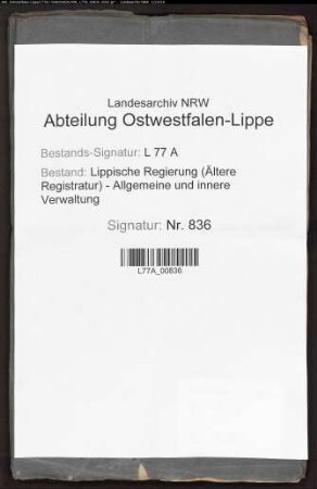 (Richter-)Wrugeregister der Stadt Barntrup