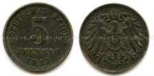 Deutsches Reich, 5 Pfennig