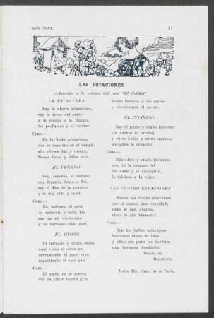 Las estaciones - Adaptado a la música del vals "El Colibrí".