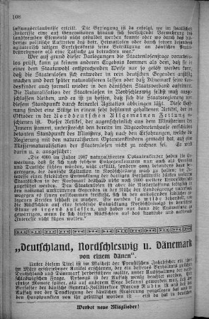 "Deutschland, Nordschleswig u. Dänemark von einem Dänen".