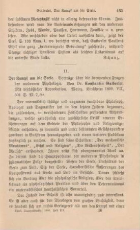 465-467 [Rezension] Gutberlet, Constantin, Der Kampf um die Seele