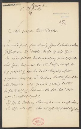 Brief an B. Schott's Söhne : 28.10.1897