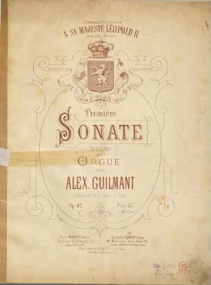 Première sonate : symphonie pour orgue ; Op. 42