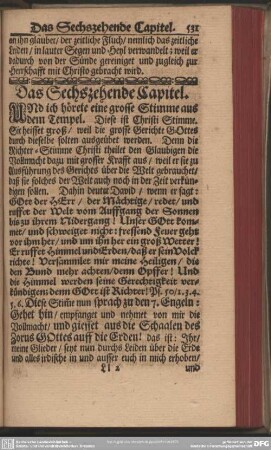 Das Sechszehende Capitel