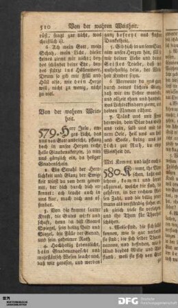 Von der wahren Weisheit.