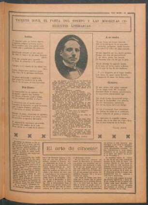 Vicente Bove, el poeta del soneto y las modernas corrientes literarias