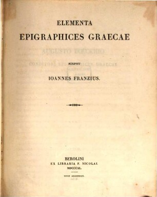 Elementa epigraphices Graecae