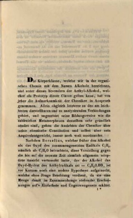 Ueber das Atomgewicht und die Constitution der Alkohole : Inaugural-Dissertation