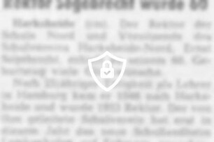 Rektor Segebrecht wurde 60