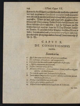 Caput X. De Conditionibus tacitis