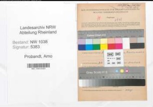 Entnazifizierung Arno Probandt , geb. 03.09.1899 (Beamter)