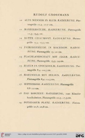 Rudolf Grossmann (Nr.10-25)