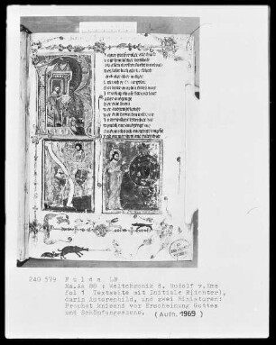 Rudolf von Ems, Weltchronik — ---, Folio 1rectoBuchseite
