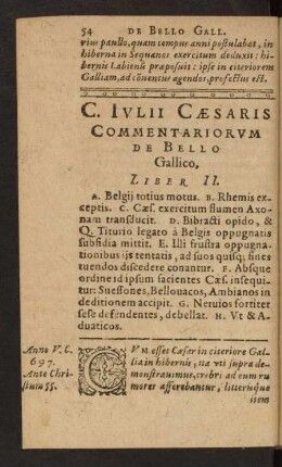 C. Iulii Caesaris Commentariorum De Bello Gallico, Liber II.